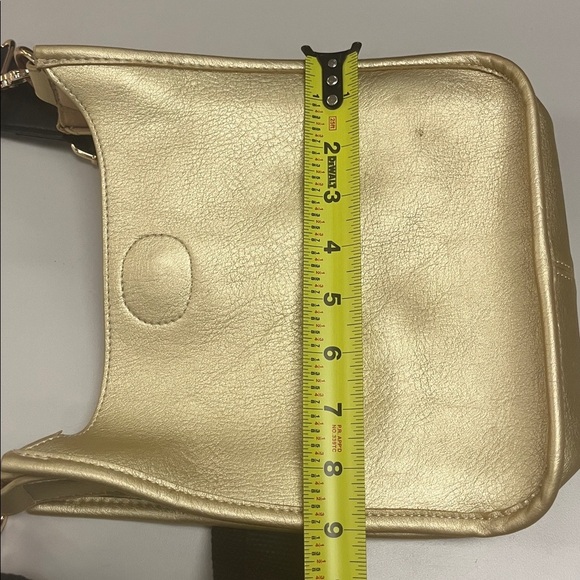 Ah-Dorned Gold Crossbody Bag with Black adjustable Strap / preowned - Picture 12 of 13